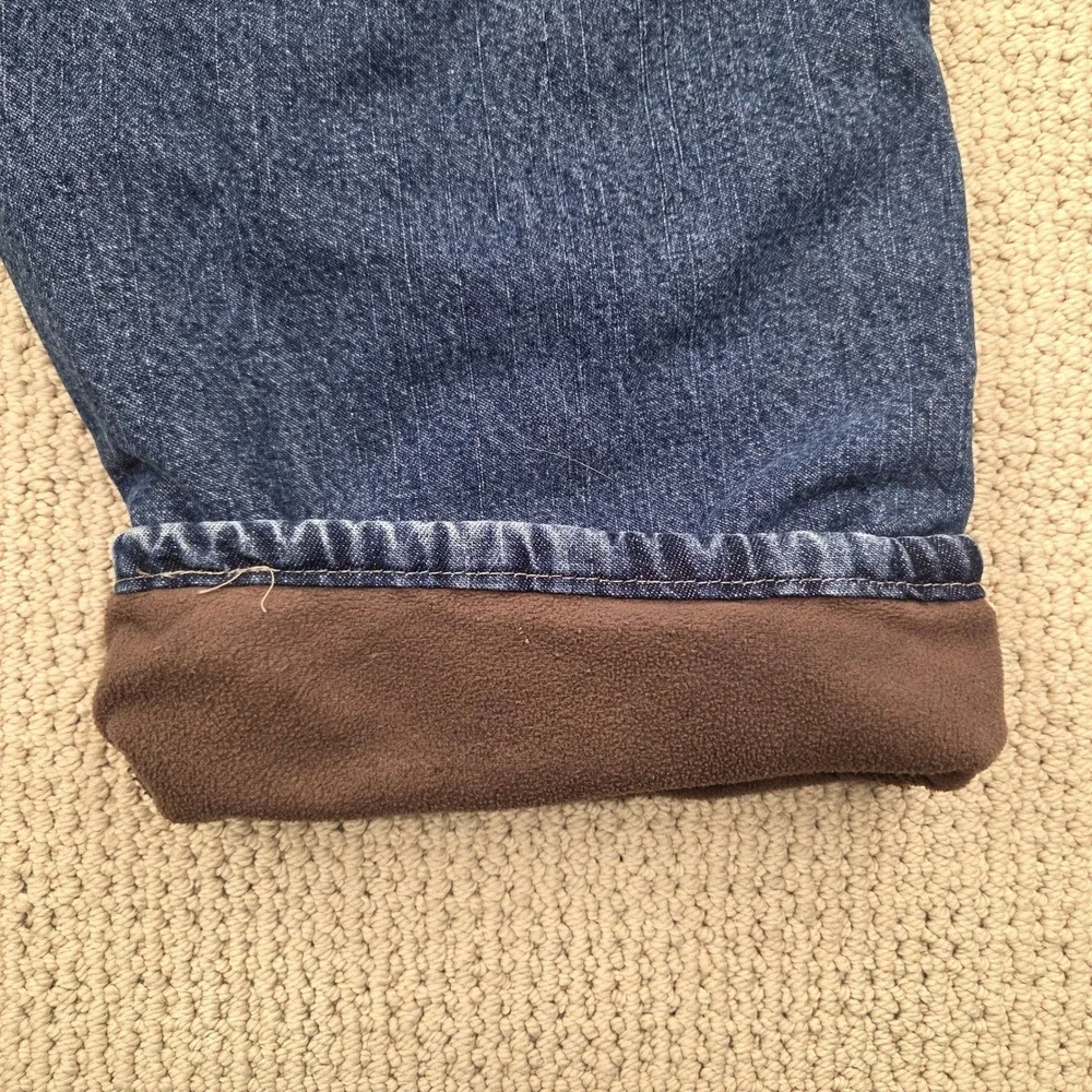 Wrangler‎ Mens Fleece Lined Carpenter Jeans Blue Denim 40x32 94GRWID *READ
